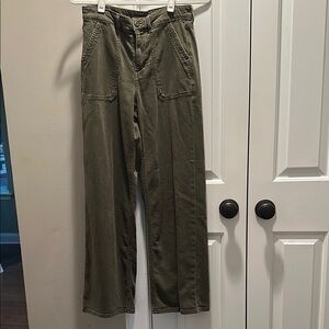 Green Wide Leg Pants